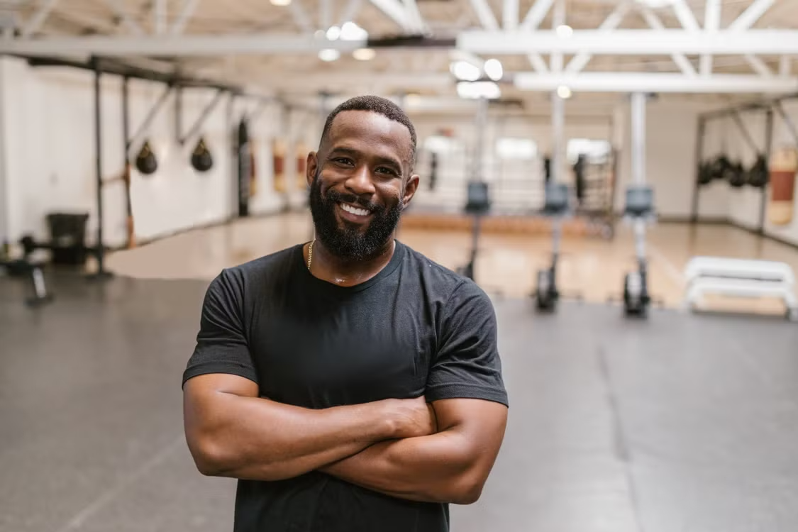 Employee using wellness benefits at the gym